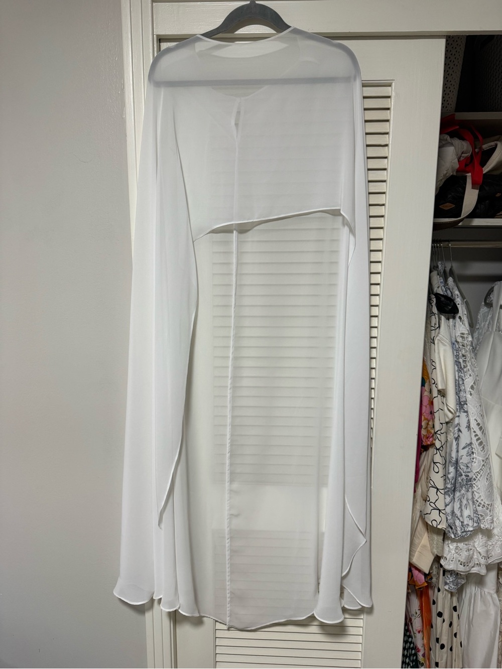 White Sheer Overlay Skirt